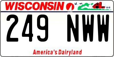 WI license plate 249NWW