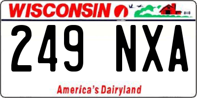 WI license plate 249NXA