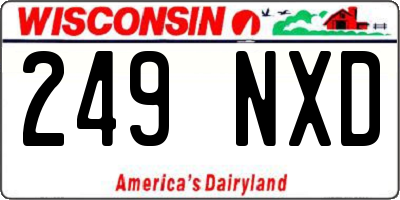 WI license plate 249NXD