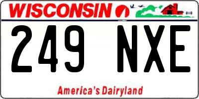 WI license plate 249NXE
