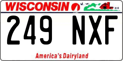 WI license plate 249NXF