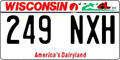 WI license plate 249NXH