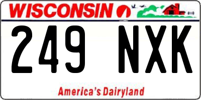 WI license plate 249NXK