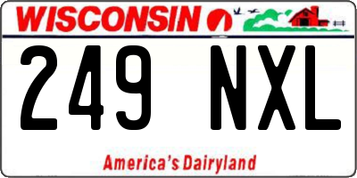 WI license plate 249NXL