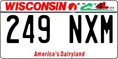 WI license plate 249NXM