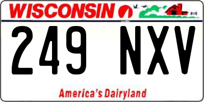 WI license plate 249NXV