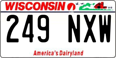 WI license plate 249NXW