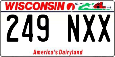 WI license plate 249NXX