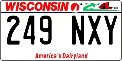 WI license plate 249NXY