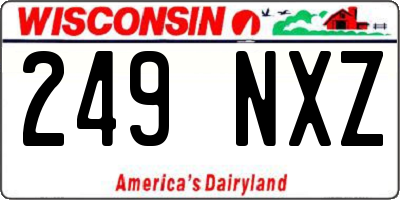 WI license plate 249NXZ