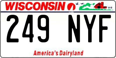 WI license plate 249NYF