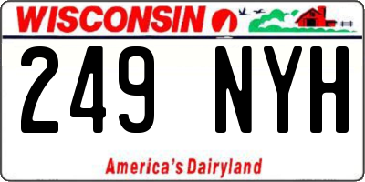 WI license plate 249NYH