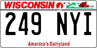 WI license plate 249NYI