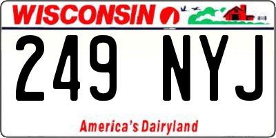 WI license plate 249NYJ