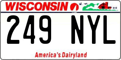 WI license plate 249NYL
