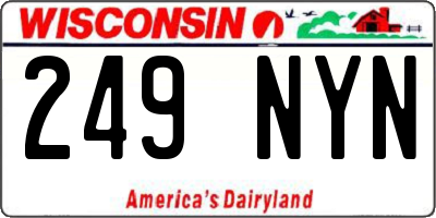 WI license plate 249NYN