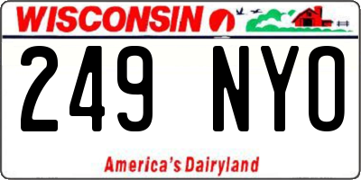 WI license plate 249NYO