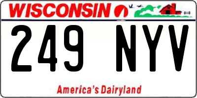 WI license plate 249NYV