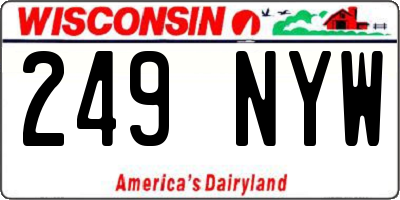 WI license plate 249NYW
