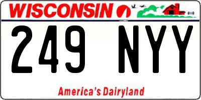 WI license plate 249NYY