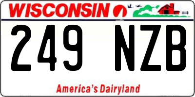 WI license plate 249NZB
