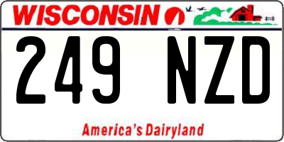 WI license plate 249NZD