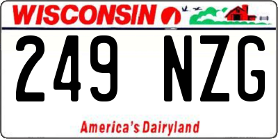 WI license plate 249NZG