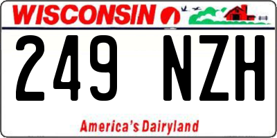 WI license plate 249NZH