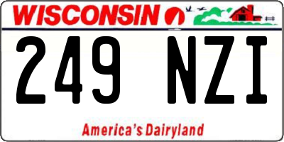 WI license plate 249NZI