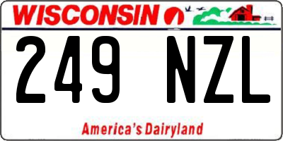 WI license plate 249NZL