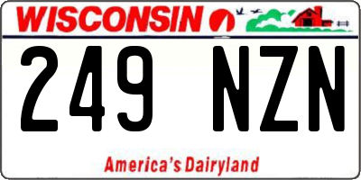 WI license plate 249NZN