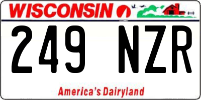WI license plate 249NZR