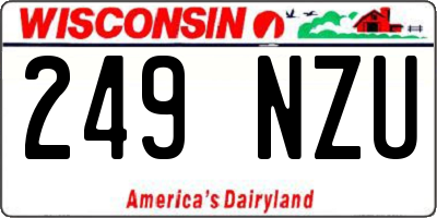 WI license plate 249NZU