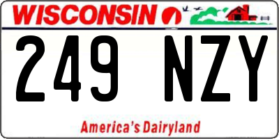WI license plate 249NZY