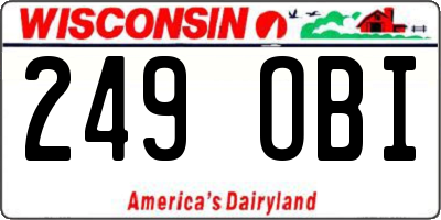 WI license plate 249OBI