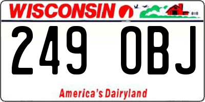 WI license plate 249OBJ