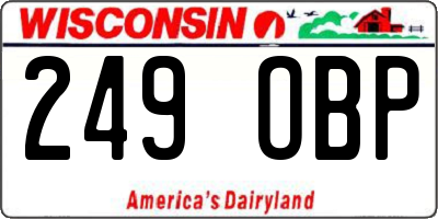 WI license plate 249OBP