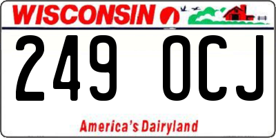 WI license plate 249OCJ