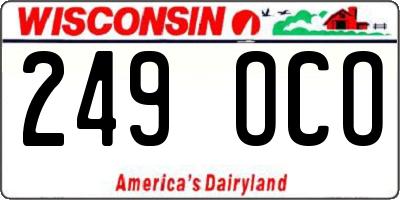 WI license plate 249OCO