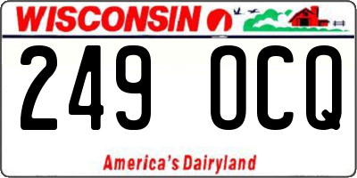 WI license plate 249OCQ