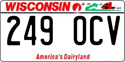WI license plate 249OCV