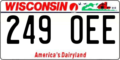 WI license plate 249OEE