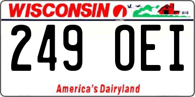 WI license plate 249OEI