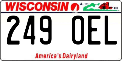 WI license plate 249OEL