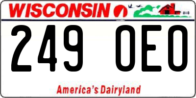 WI license plate 249OEO