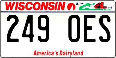 WI license plate 249OES