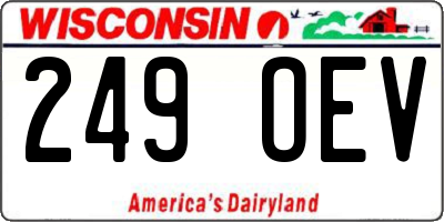 WI license plate 249OEV