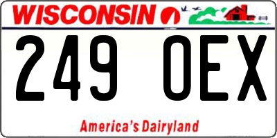 WI license plate 249OEX