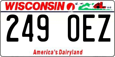 WI license plate 249OEZ