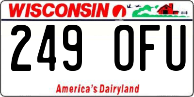 WI license plate 249OFU